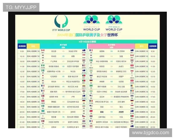 2026年乒乓球世界杯完整赛程安排及赛事时间表详解